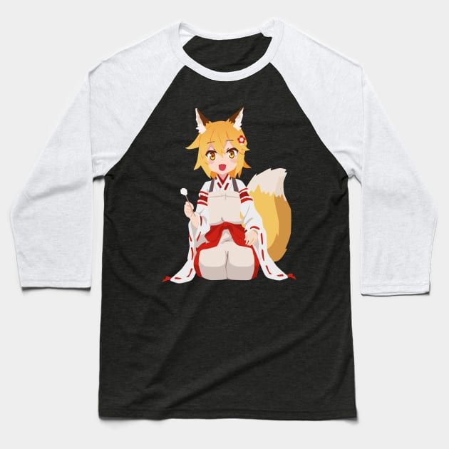 Sewayaki Kitsune no Senko-san Anime Gift Baseball T-Shirt by Dokey4Artist